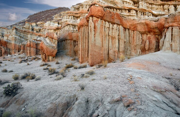 Red Rock Canyon, CA, rock formation.