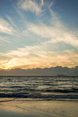 神奈川県逗子市逗子海岸からの夕焼け空