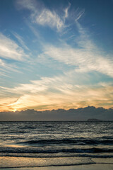 神奈川県逗子市逗子海岸からの夕焼け空