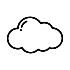 Cloud or Fluffy cloud icon symbol signs for apps and websites with transparent background PNG