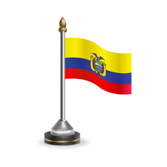 State table flag of Ecuador. National symbol perfect for design, Background transparent