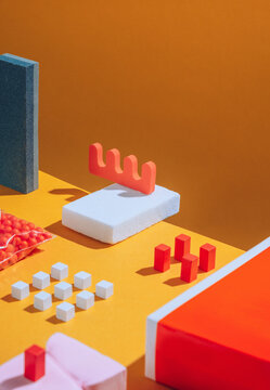 Arty composition with contemporary objets