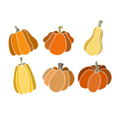 seamless pumpkin pattern illustration hand drawn, no background 