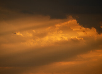 sunset in the sky
