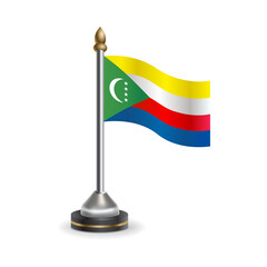 State table flag of Comoros. National symbol perfect for design, Background transparent