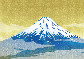 富士山の和風背景イラスト