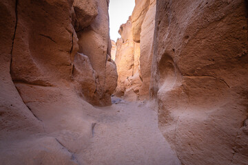 amazing canyon slot of quebrada de culebrillas in arequipa, peru