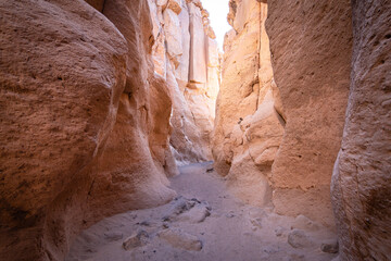 amazing canyon slot of quebrada de culebrillas in arequipa, peru