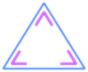 80s Neon Shape Triangle Elements. Illustration