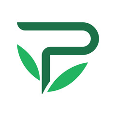 Letter P Combining With Leaves