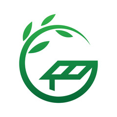 Abstract letter G Blending with Branch and House