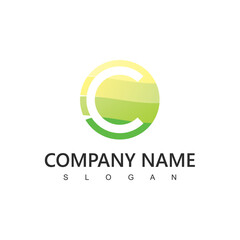 Nature Logo Design Template, Beauty Concept Using Letter C Icon