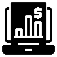 Icon Online Analytics With Style Glyph