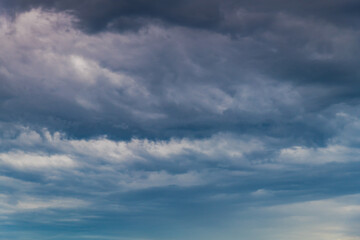Early morning sky full of rain clouds