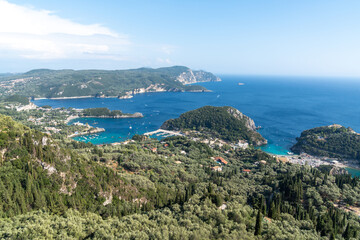 Fototapeta na wymiar Mediterranean coastline in Corfu, Greece