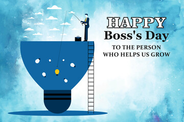 Happy boss day to multitasking woman greetings cards digital background unique template blank ready to edit boss lady