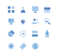 Blue Icon Pack For print Web mobile app