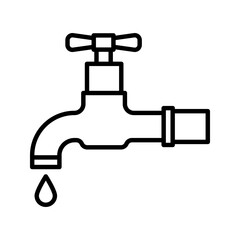 Faucet icon. sign for mobile concept and web design. vector illustration