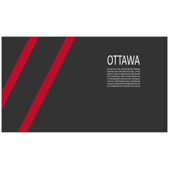 Ottawa Senators ice hockey team uniform colors. Template for presentation or infographics. - obrazy, fototapety, plakaty