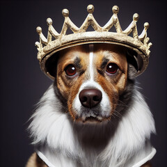 A crowned dog