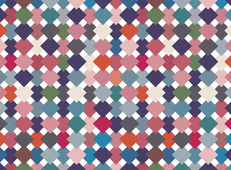 カラフルなブロックのシームレスなパターン背景イラスト