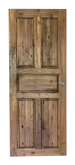 Deurstickers Oude deur oude houten deur geïsoleerd en opslaan als PNG-bestand