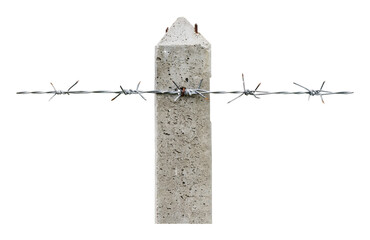 close up of a fence wire isolated and save as to PNG file