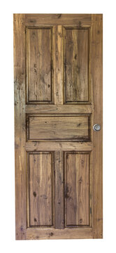 old wooden door isolated and save as to PNG file