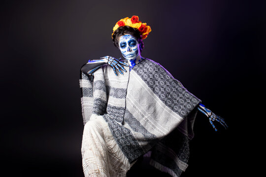 Catrina Mexicana en d&iacute;a de muertos clave baja