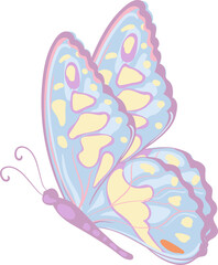 Fototapeta na wymiar illustration Beautiful butterfly paint