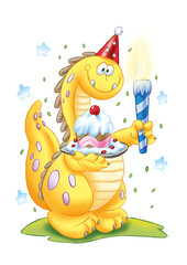 Dinosaure anniversaire gateau