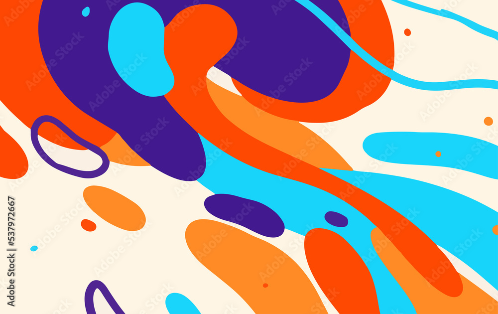 Poster abstract trendy background design in ethnic style. retro modern illustration outline stroke pattern