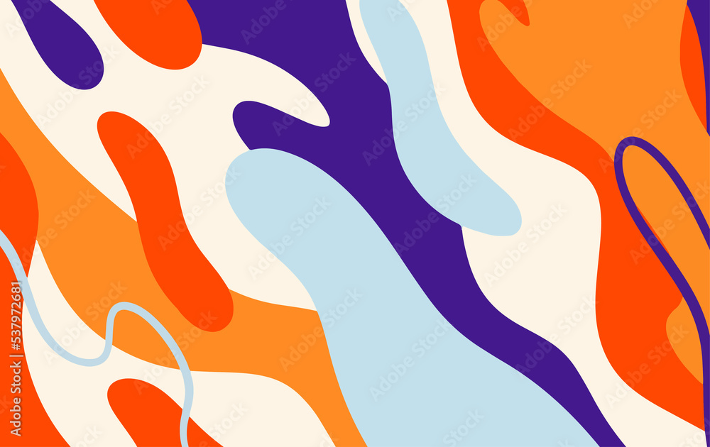 Aufkleber abstract trendy background design in ethnic style. retro modern illustration outline stroke pattern