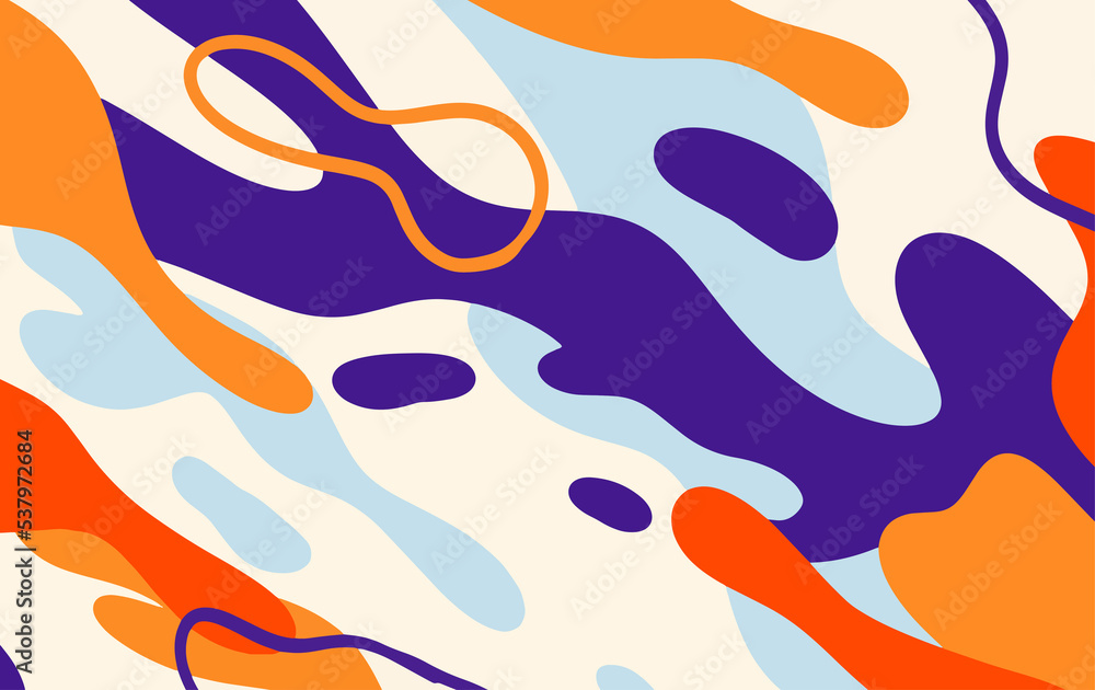 Aufkleber abstract trendy background design in ethnic style. retro modern illustration outline stroke pattern