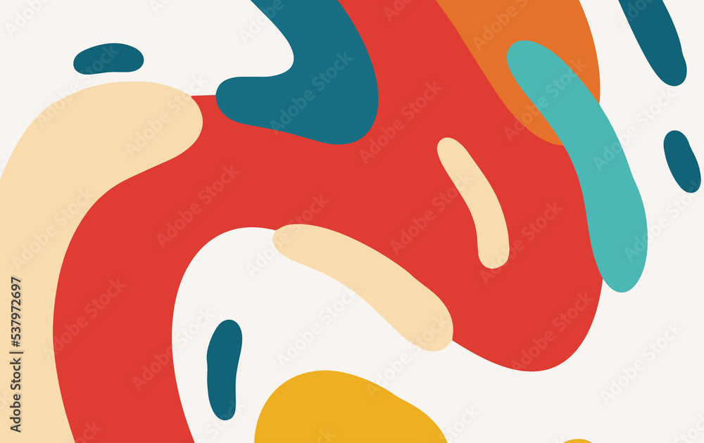 Aufkleber abstract trendy background design in ethnic style. retro modern illustration outline stroke pattern
