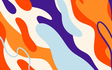 Abstract trendy background design in ethnic style. Retro modern illustration outline stroke pattern