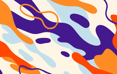 Abstract trendy background design in ethnic style. Retro modern illustration outline stroke pattern
