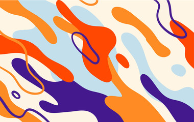 Abstract trendy background design in ethnic style. Retro modern illustration outline stroke pattern