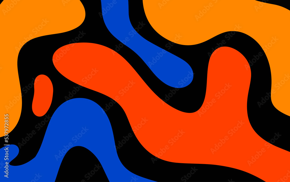Poster abstract fluid background design for poster, wallpaper and pattern. collection of liquid shape desig