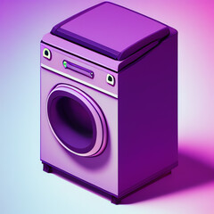 3d washing machine, simple background