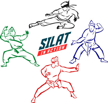 Great editable vector of Silat Illustration Logo for any media purposed