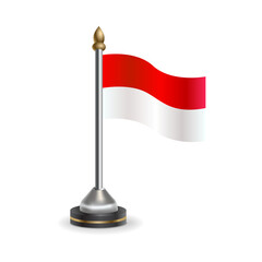 State table flag of Indonesia. National symbol perfect for design, Background transparent