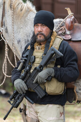 Obraz premium portrait of soldier or private military