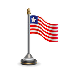 State table flag of Liberia. National symbol perfect for design, Background transparent