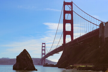 Golden Gate Bridge, looking into San Francisco