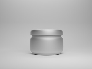 Cosmetic cream jar mockup 3d rendering  