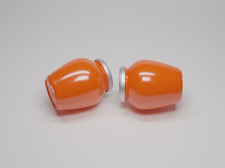 Jam jelly bottle mockup with 3d rendering 