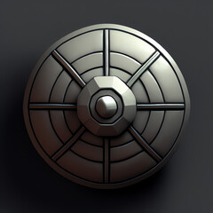 3d shield art, simple background