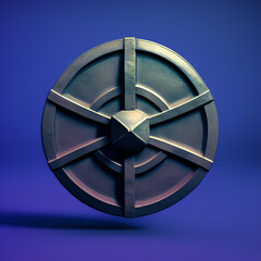 3d shield art, simple background