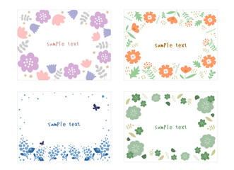 花のフレームセット